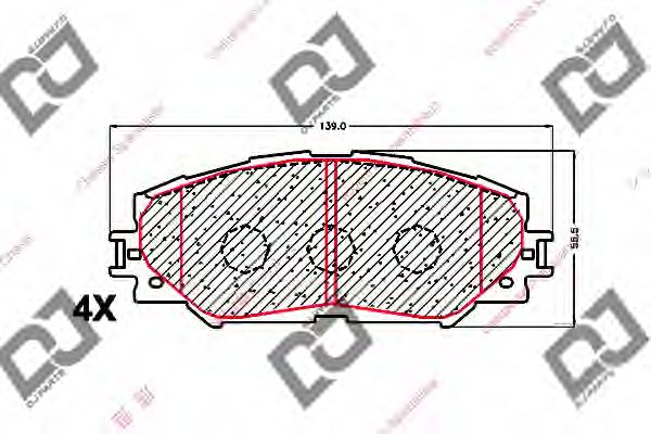 Комплект тормозных колодок, дисковый тормоз BP1615