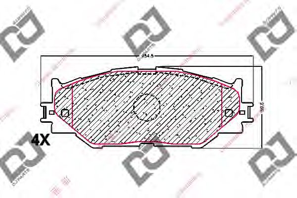 Комплект тормозных колодок, дисковый тормоз BP1639