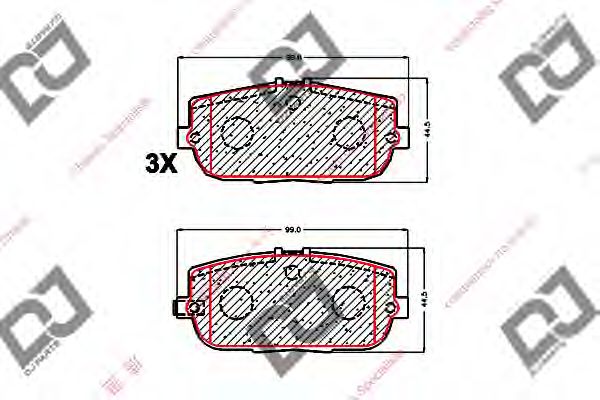 Комплект тормозных колодок, дисковый тормоз BP1684