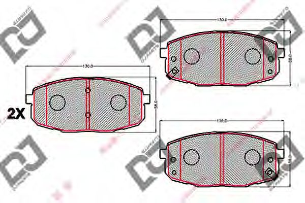 Комплект тормозных колодок, дисковый тормоз BP2156
