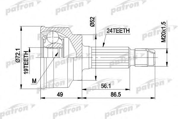 Joint Kit, drive shaft PCV1171