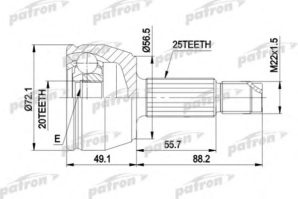 Joint Kit, drive shaft PCV1283