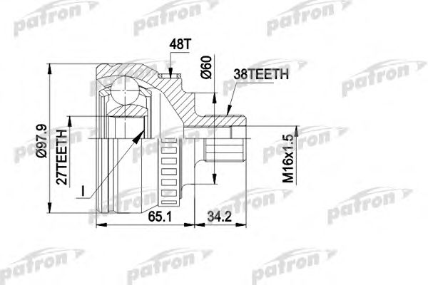 Joint Kit, drive shaft PCV1389