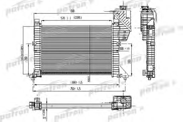 Radiator, engine cooling PRS3464