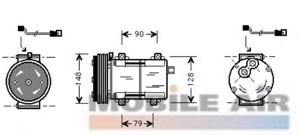 Compressor, airconditioning 1800K279