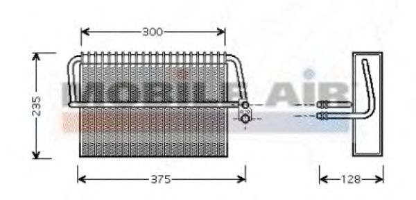 Evaporator, air conditioning 3000V325