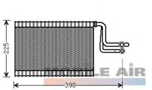 Evaporator, air conditioning 0600V365