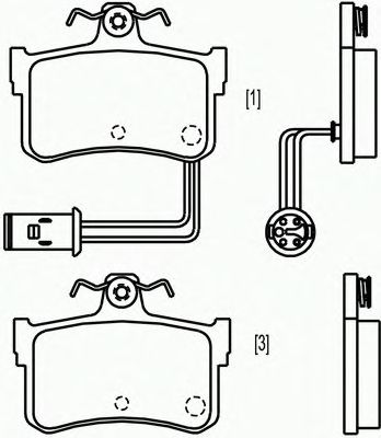 Kit de plaquettes de frein, frein à disque P 28 015