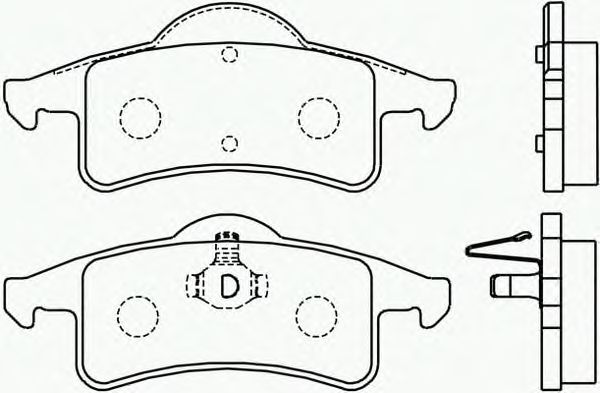 Комплект тормозных колодок, дисковый тормоз P 37 006