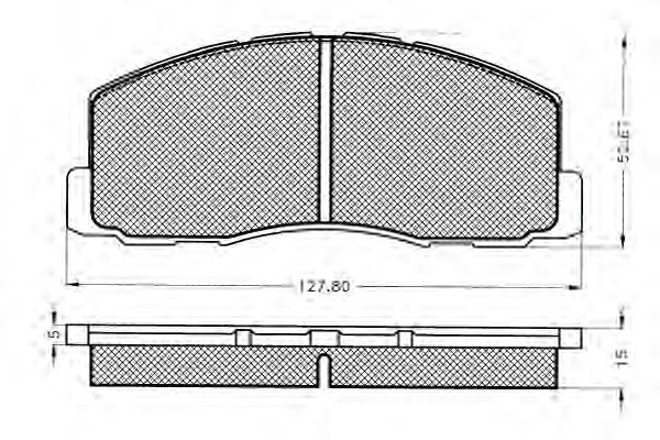 Комплект тормозных колодок, дисковый тормоз 7.269