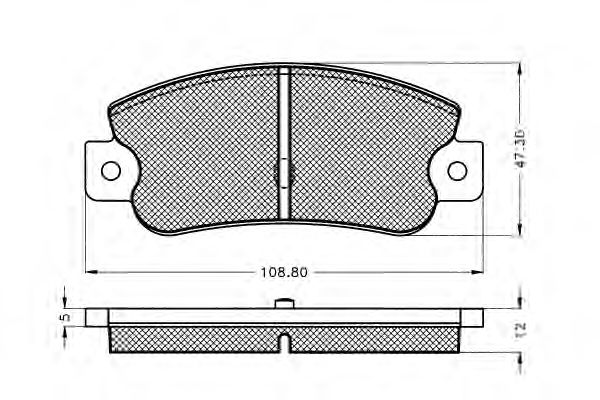 Комплект тормозных колодок, дисковый тормоз 7.310
