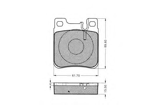 Комплект тормозных колодок, дисковый тормоз 7.380