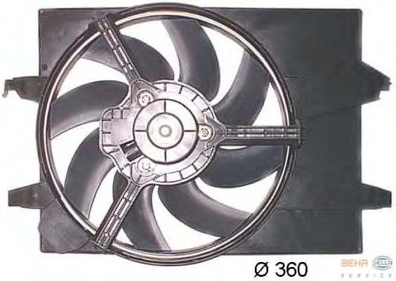 Вентилятор, охлаждение двигателя 8EW 351 043-671