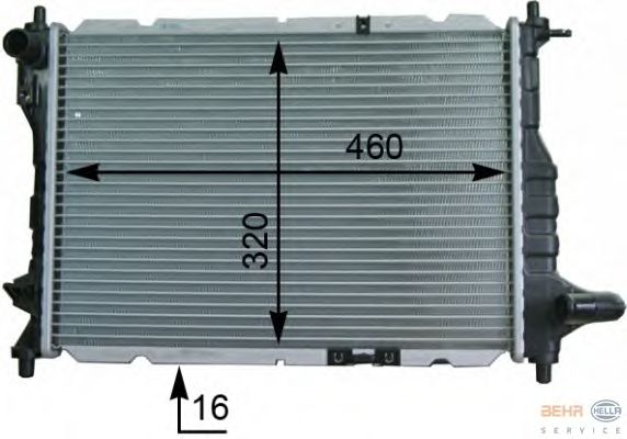 Radiator, engine cooling 8MK 376 748-721