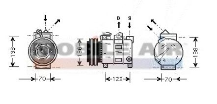 Compressor, airconditioning 6001K016