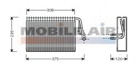 Evaporator, air conditioning 6030V327