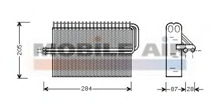 Evaporador, ar condicionado 6037V344