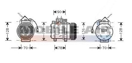 Compressor, ar condicionado 6074K034