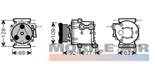 Compressor, airconditioning 6018K434