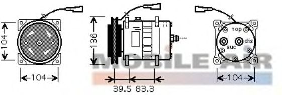 Kompressor, klimatanläggning 6028K093