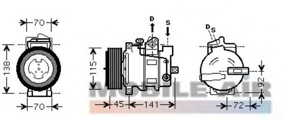 Compressor, airconditioning 6030K433
