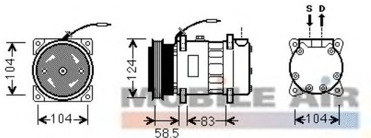 Compressor, ar condicionado 6043K433