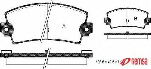 Комплект тормозных колодок, дисковый тормоз 0021.36