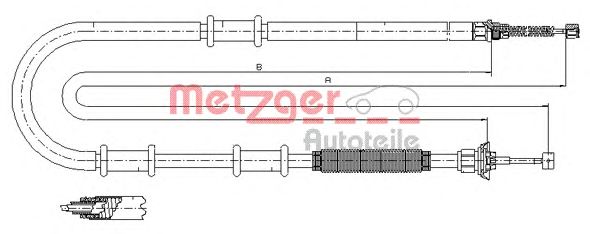Cable, parking brake 12.0707