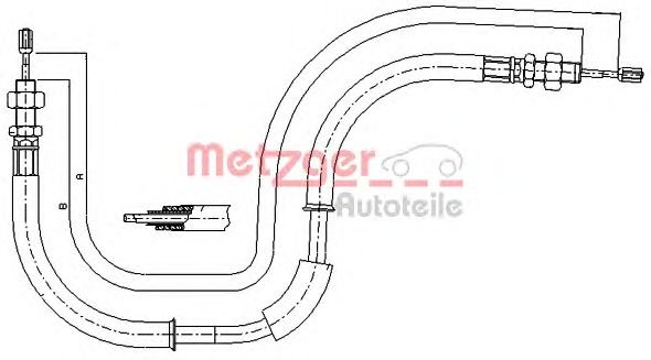 Cable, parking brake 17.6105