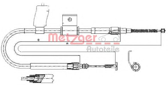 Cable, parking brake 631.31