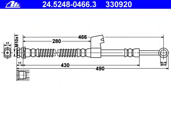 Tubo flexible de frenos 24.5248-0466.3