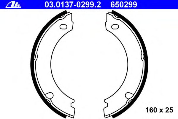 Комплект тормозных колодок, стояночная тормозная система 03.0137-0299.2