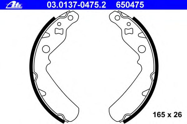 Brake Shoe Set 03.0137-0475.2