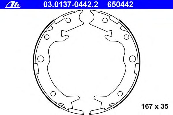 Комплект тормозных колодок, стояночная тормозная система 03.0137-0442.2