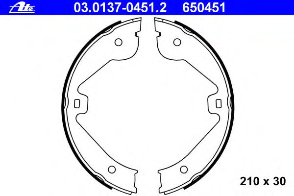 Комплект тормозных колодок, стояночная тормозная система 03.0137-0451.2