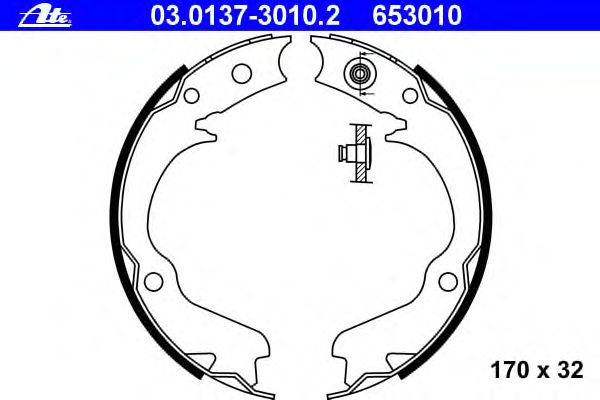 Комплект тормозных колодок, стояночная тормозная система 03.0137-3010.2
