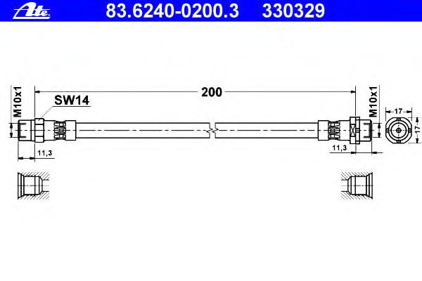 Tubo flexible de frenos 83.6240-0200.3
