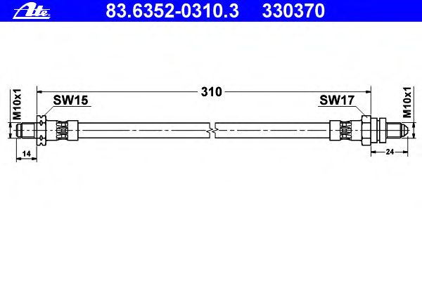 Tubo flexible de frenos 83.6352-0310.3