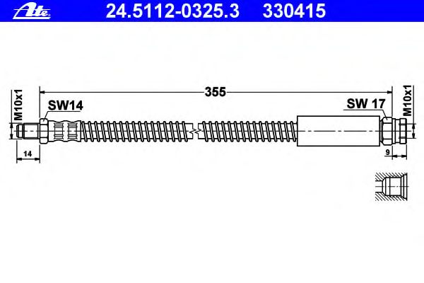 Tubo flexible de frenos 24.5112-0325.3