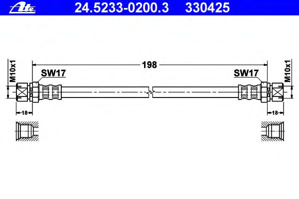 Tubo flexible de frenos 24.5233-0200.3