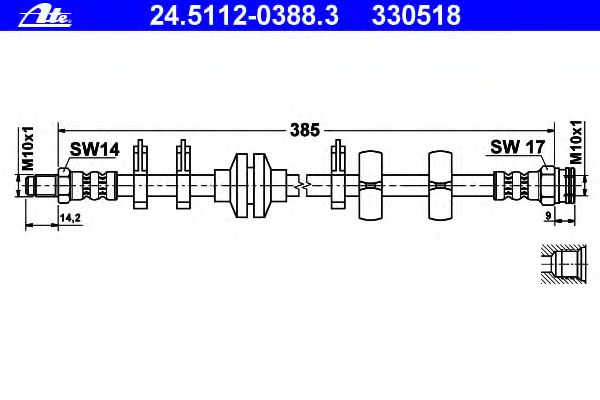 Tubo flexible de frenos 24.5112-0388.3