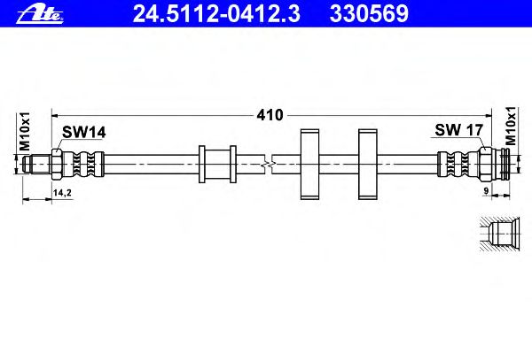 Tubo flexible de frenos 24.5112-0412.3