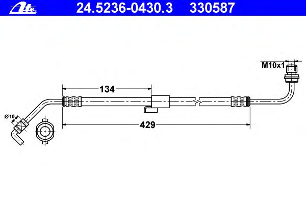 Tubo flexível de travão 24.5236-0430.3