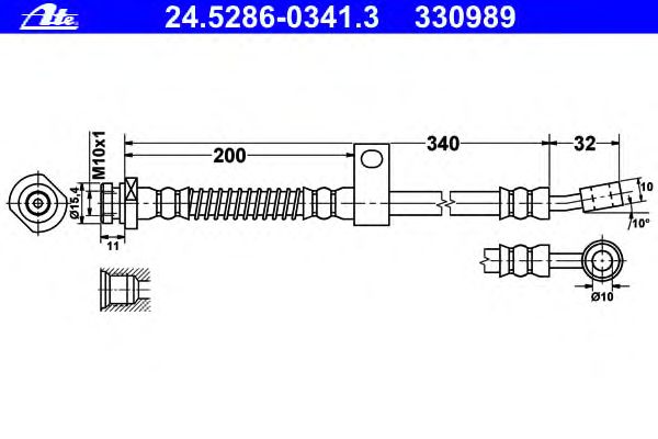 Tubo flexible de frenos 24.5286-0341.3