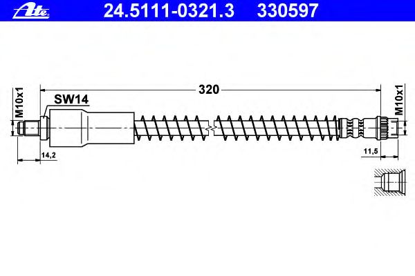 Tubo flexible de frenos 24.5111-0321.3