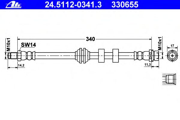 Tubo flexible de frenos 24.5112-0341.3
