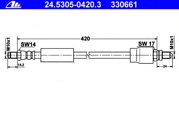 Tubo flexível de travão 24.5305-0420.3