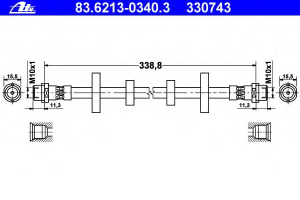 Tubo flexível de travão 83.6213-0340.3