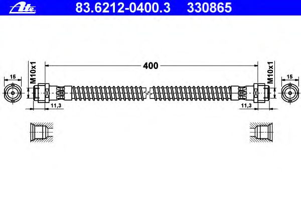 Tubo flexível de travão 83.6212-0400.3