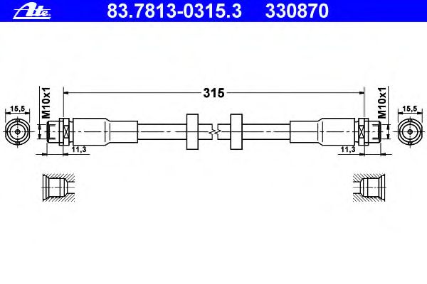 Tubo flexível de travão 83.7813-0315.3